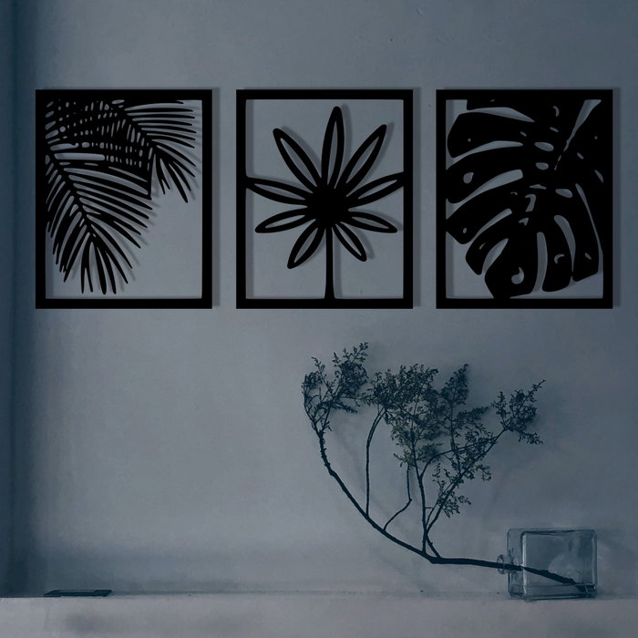 Wallity Mutena Escultura de Pared de Metal Negra Wallity Mutena Escultura de Pared de Metal Negra